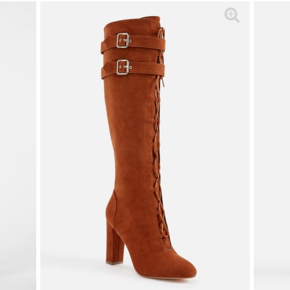 🚨SOLD🚨 Merri Lace-Up Tall Boot-JustFab